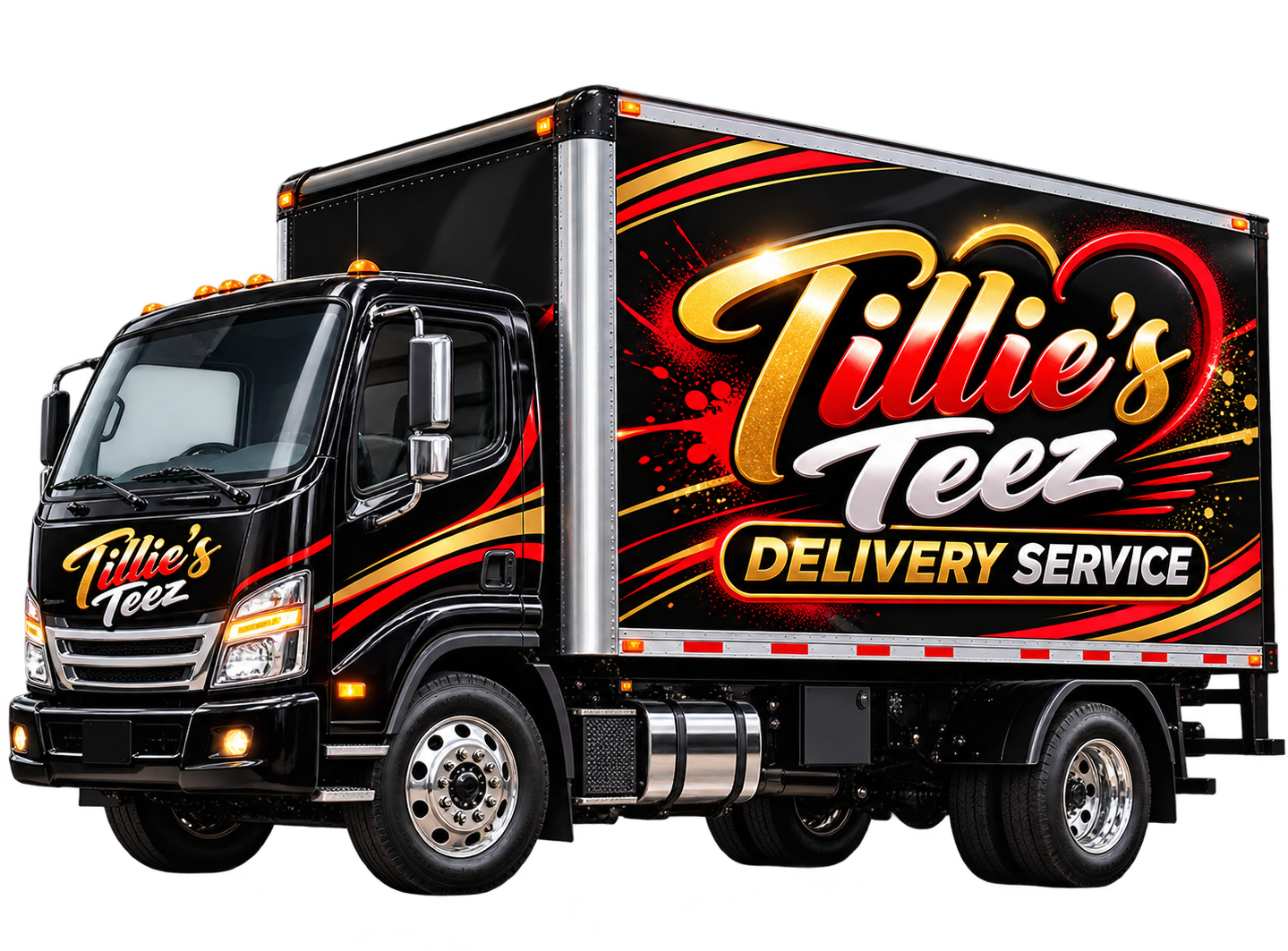 Tillie's Teez branded delivery truck
